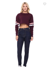 Load image into Gallery viewer, French Terry Cropped Sweatshirt

