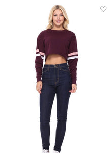 French Terry Cropped Sweatshirt