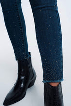 Load image into Gallery viewer, Rhinestone Detail Slim Jeans
