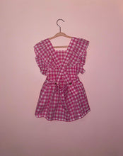 Load image into Gallery viewer, Summer Gingham Ruffle Top and Bloomer Set
