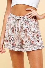 Load image into Gallery viewer, WC FLORAL PRINT ELASTIC WAIST SHORTS
